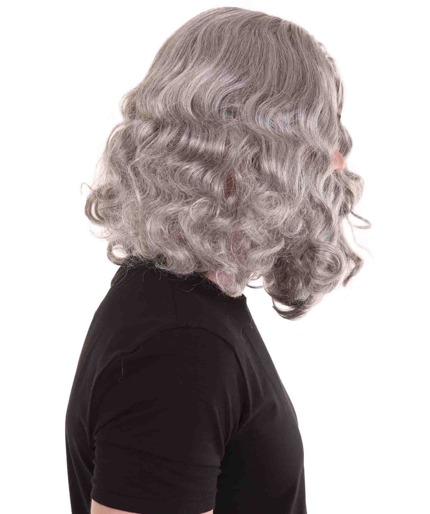 ハロウィンパーティープレミアム 男性用 H-3614 聖書のウィッグとひげ グレー セット