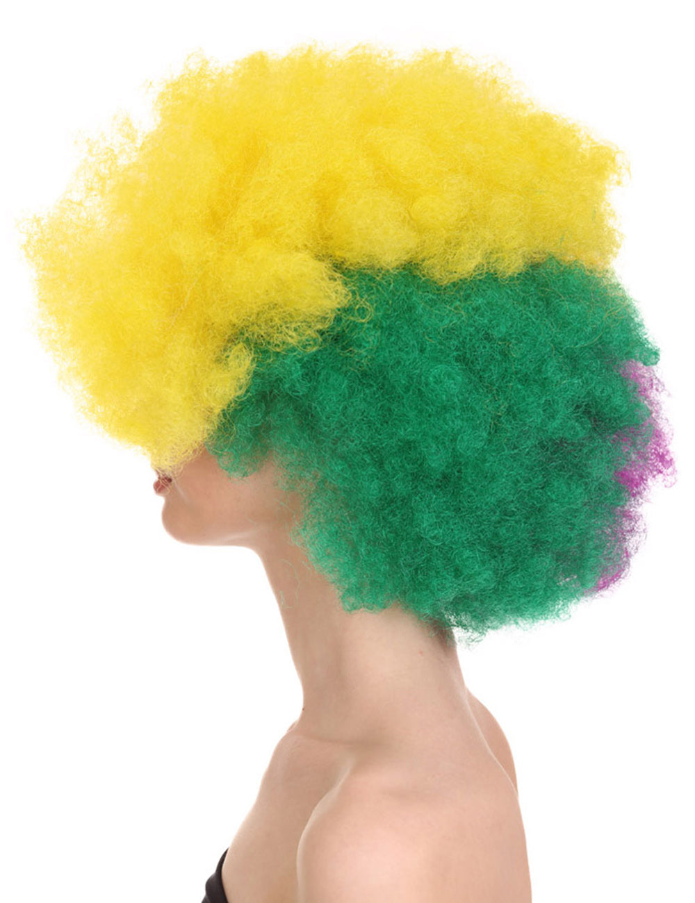 Wigs2you ハロウィン パーティー プレミアム H-1446 簡単に着用でき 快適なフィット感の女性カーニバル マルディグラ トライ ジャンボ アフロ スタイル マルチカラー ウィッグ