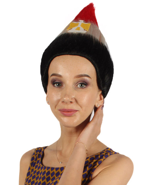 女性用コスプレウィッグ エジプト国旗 トロールスタイル H-3988 プレミアム通気性キャップレスキャップ