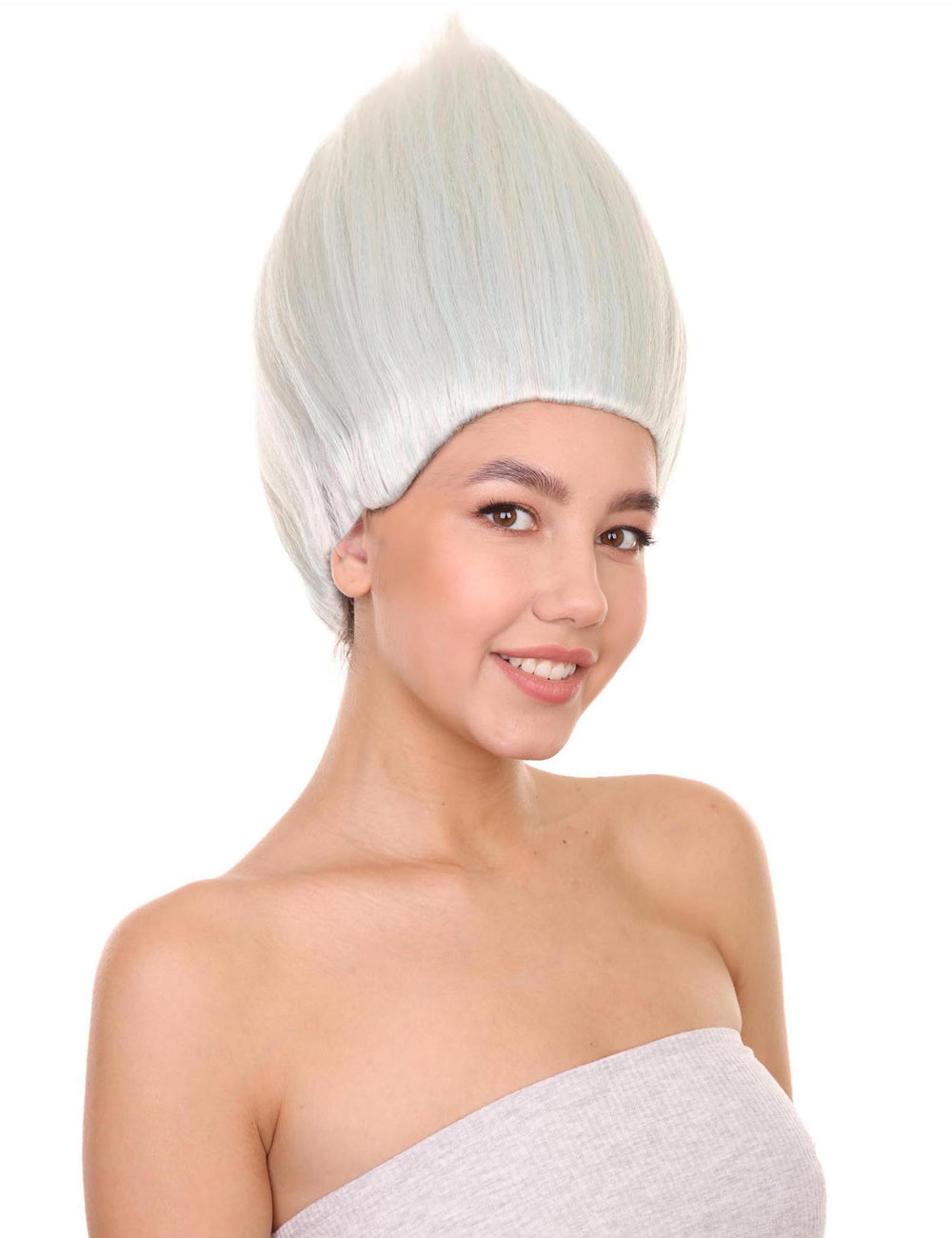 Wigs2you ハロウィン パーティー プレミアム レディース H-595 トロールズ ウィッグ シルバー ホワイト