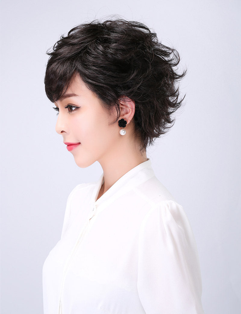 Age 30-40 短い HHB-054 ナチュラルフュージョン シルキー 完璧なブレンド ウィッグ