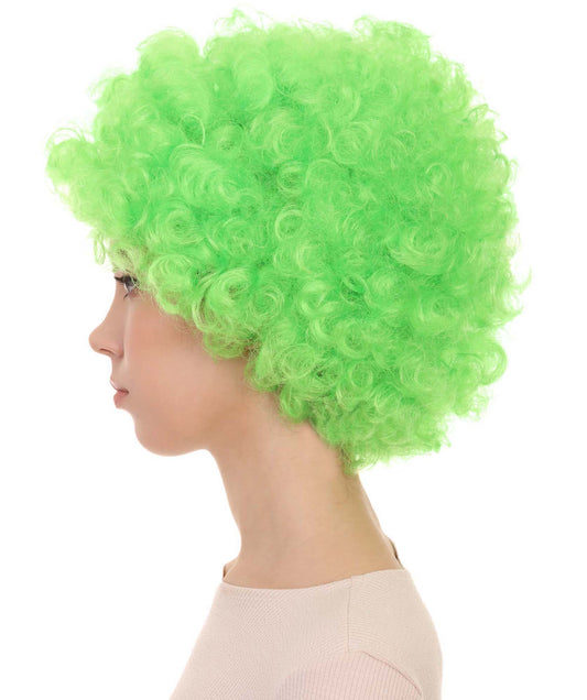 グリーンアフロレディースウィッグ H-3517 スーパーサイズジャンボ華やかなハロウィンウィッグ
