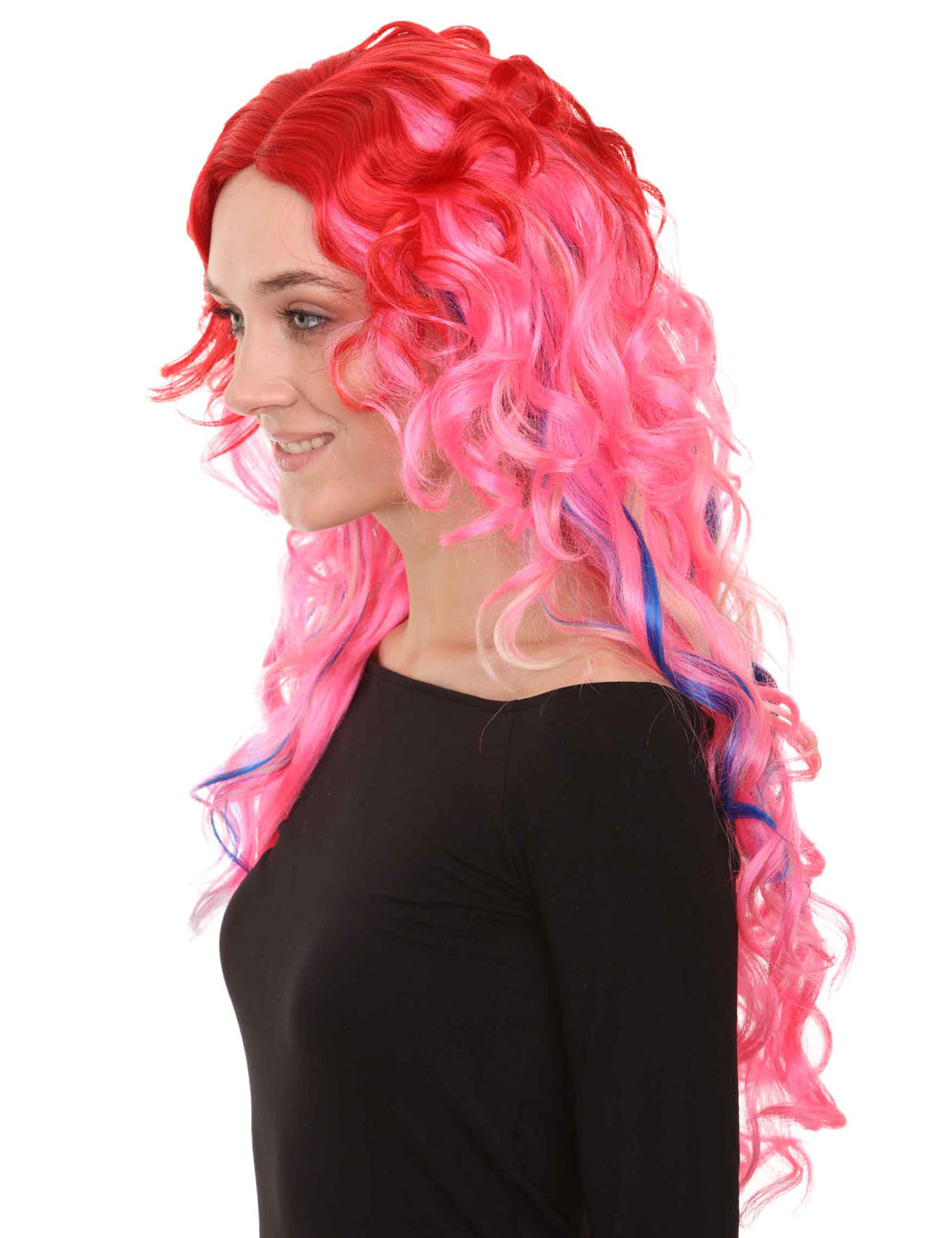 Wigs2you ハロウィンパーティー プレミアムレディース レッド ピンク シュガーアンドスパイスウィッグ H-377