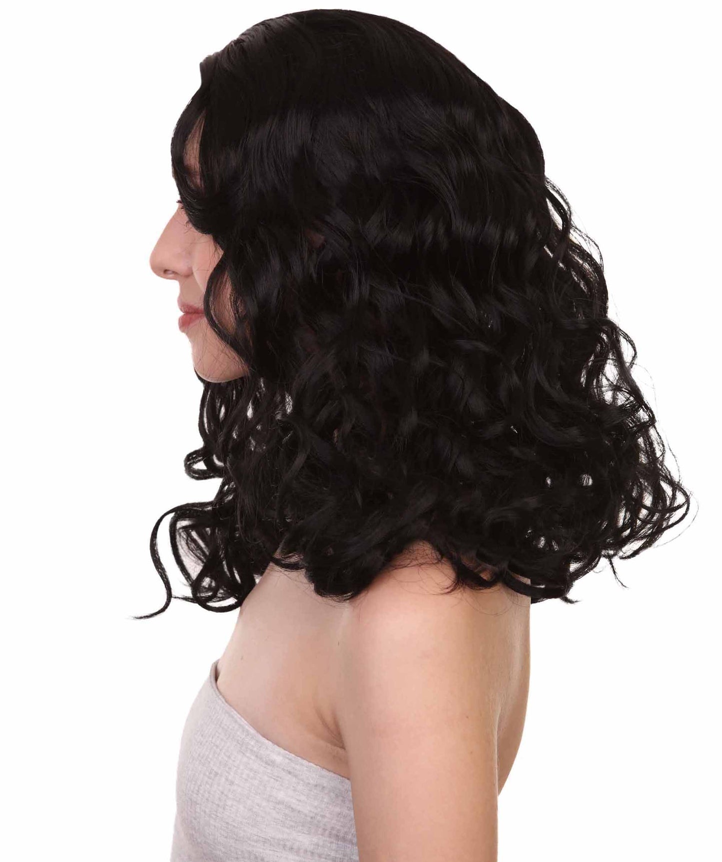 Wigs2you ハロウィンパーティープレミアムレディース H-1097 とても快適なアリスウィッグ 鏡の国のアリス ブラックカラー