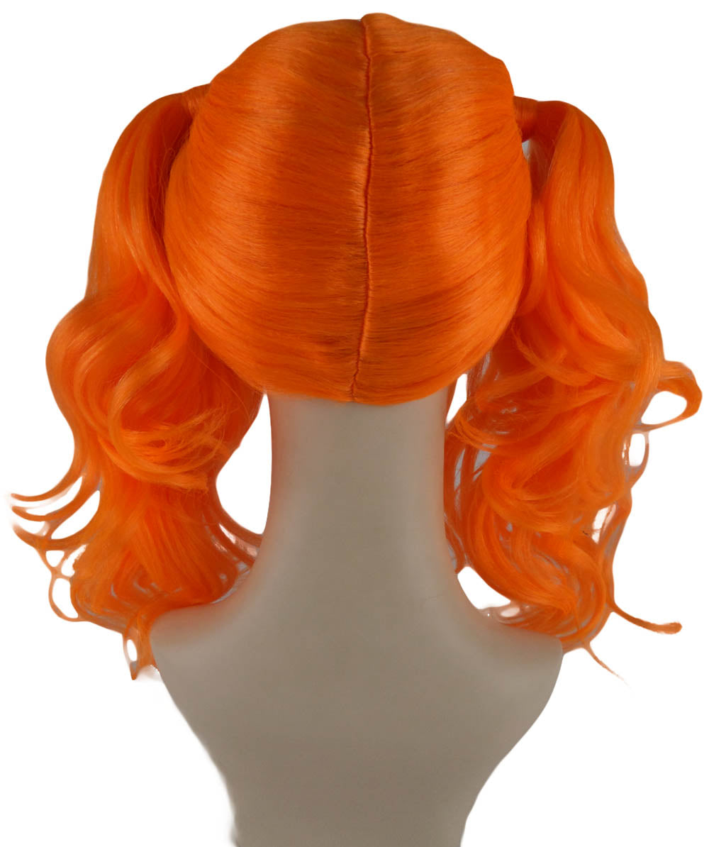 Wigs2you ハロウィンパーティー プレミアム レディース H-736 ドリー ピグテール ウィッグ パンプキン オレンジ色