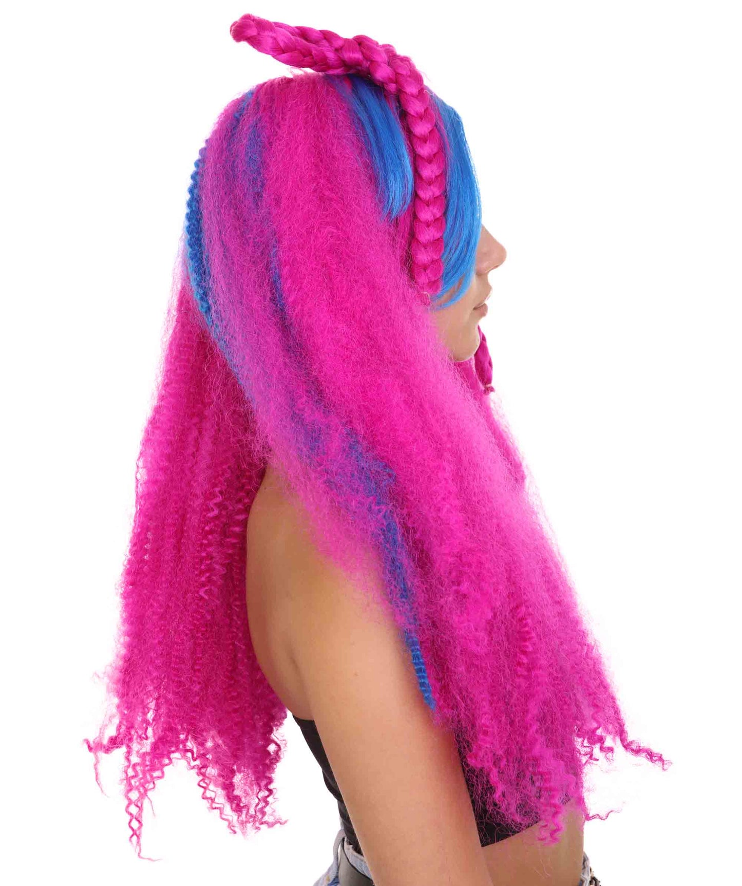 Wigs2youハロウィンパーティープレミアムレディースH-1868 着けやすい 非常に快適 新しいモンスターハイエレクトリファイドAriコスプレウィッグ