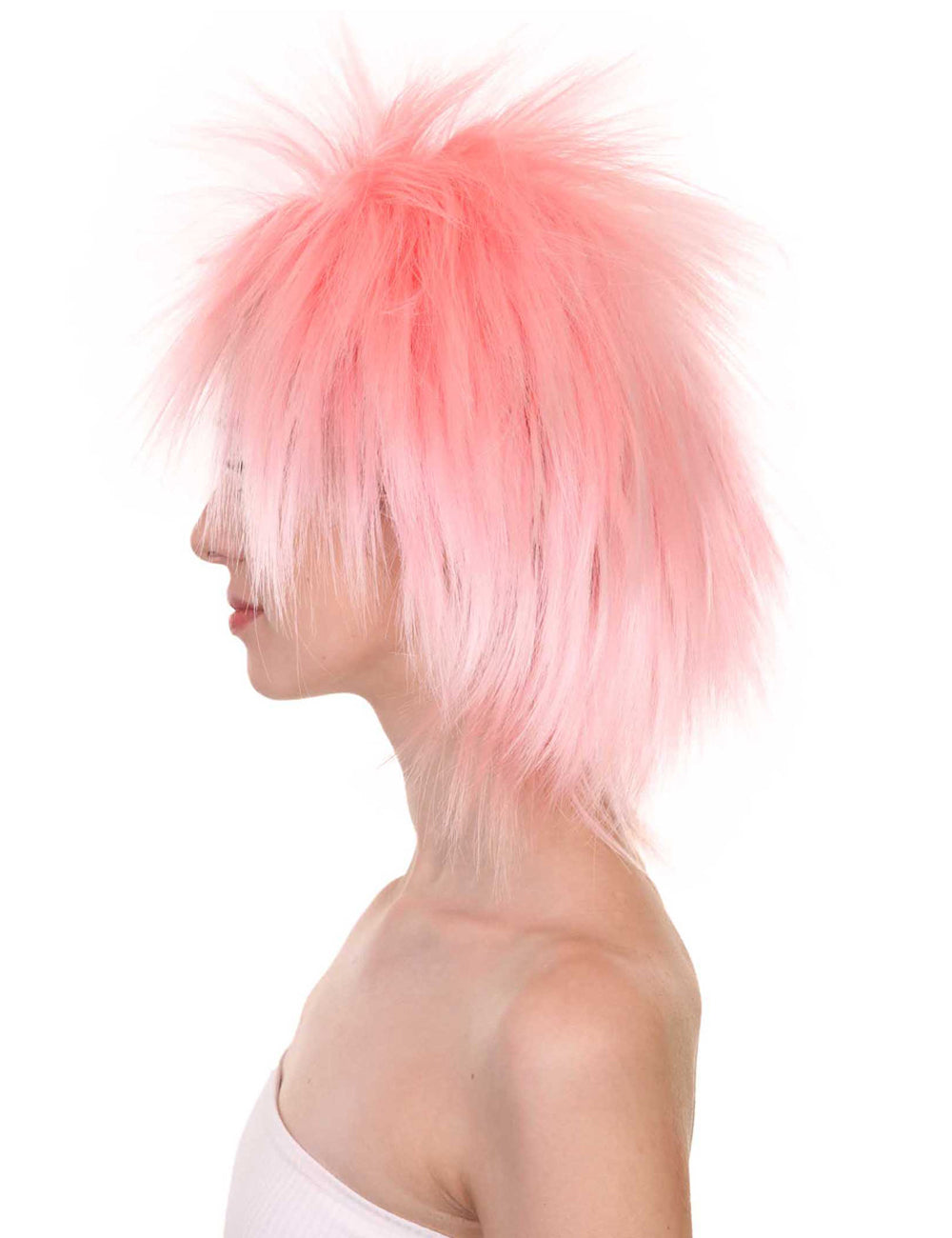 Wigs2you ハロウィンパーティープレミアムレディース H-1691 着け心地が良い とても快適 ファンキーパンク ライトピンクウィッグ