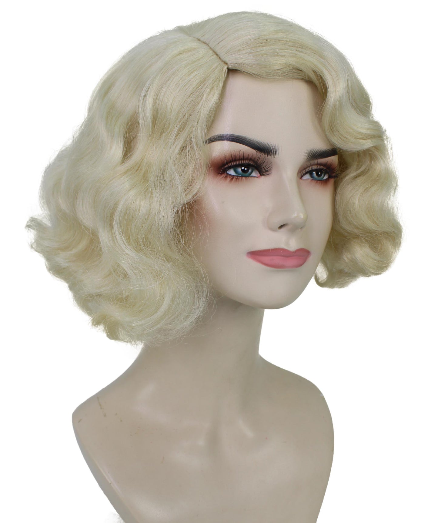 女性用 H-5865 アメリカン ハーフブラッド ウィッチ ブロンド ウィッグ ハロウィンに最適 難燃性合成繊維