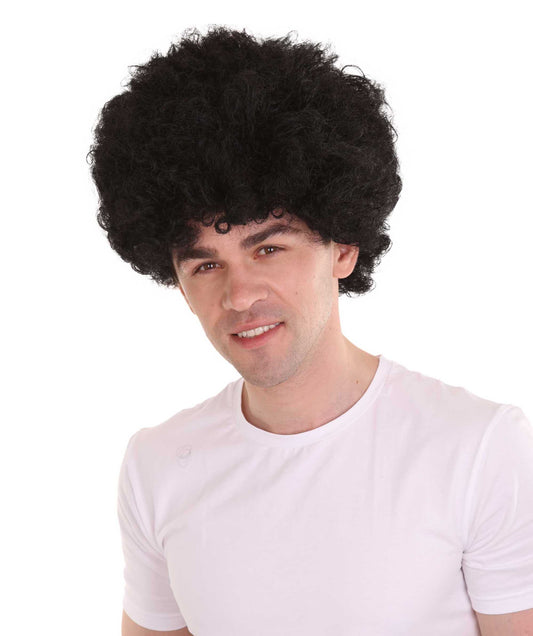 男性用 ブラック アフロ ウィッグ H-2457 ハロウィンパーティー に最適