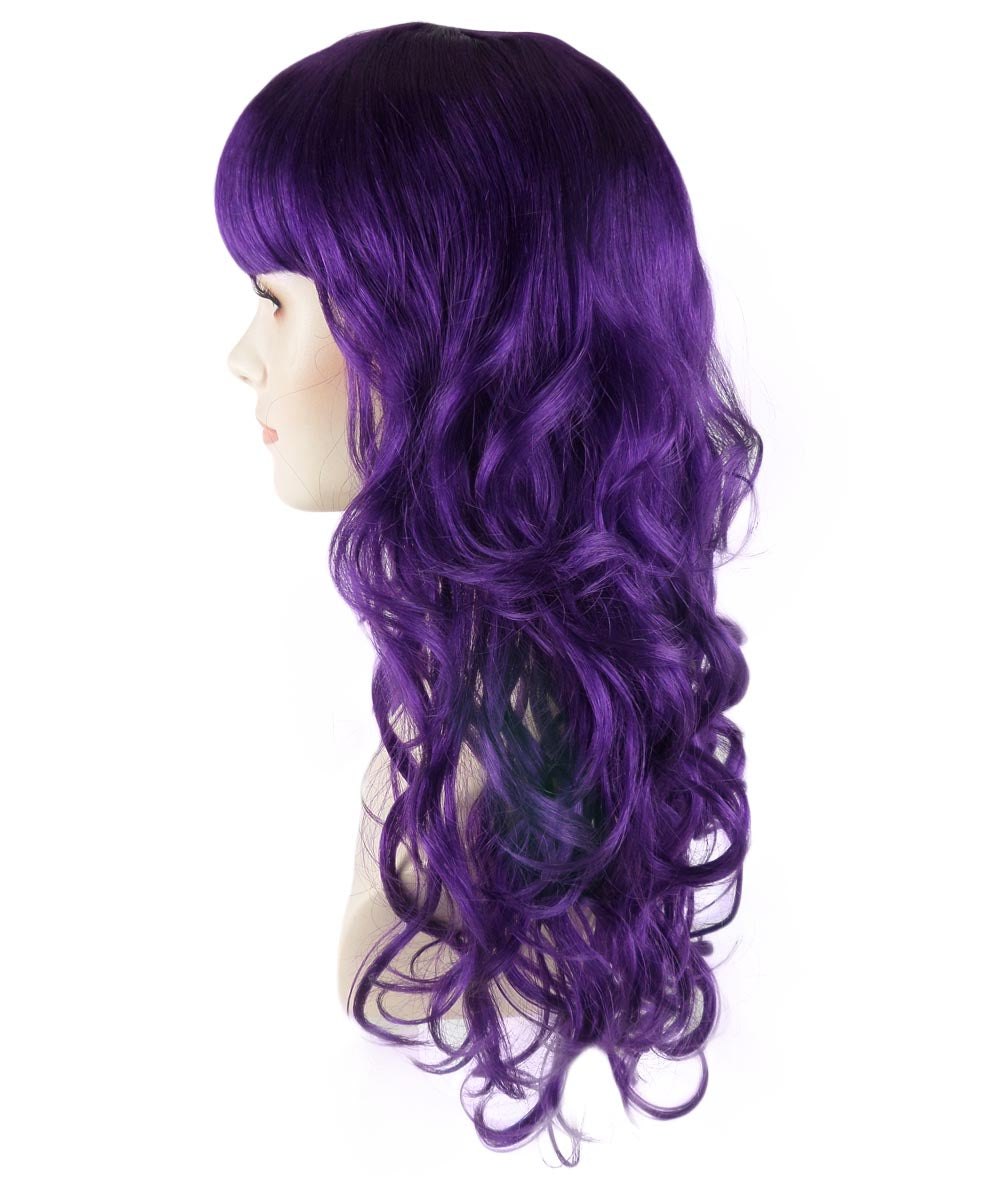 Wigs2you ハロウィン パーティー プレミアム H-824 バットマン 女性ジョーカー ウィッグ ダークパープル色