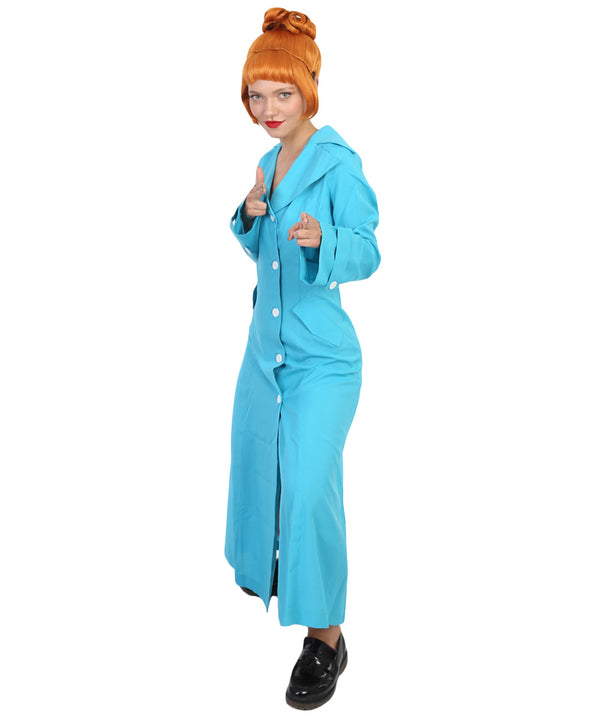 女性用 JCP-061 アンチヴィラン スパイ トレンチコート プレミアム ハロウィン ブルー コスプレ コスチューム