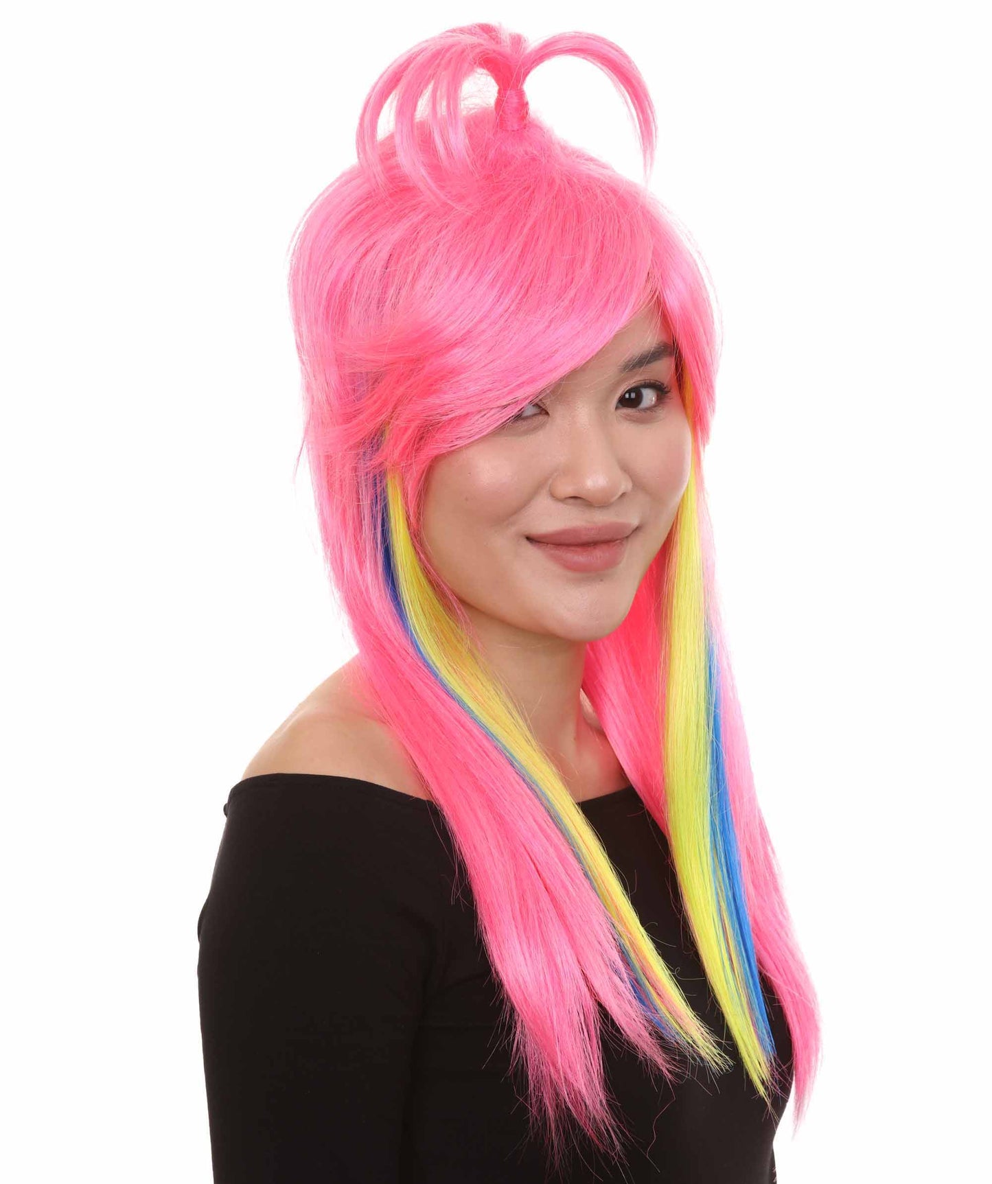 Wigs2you ハロウィンパーティ プレミアムレディース H-2030 着用しやすく とても快適 ファンタジーピンクウィッグ
