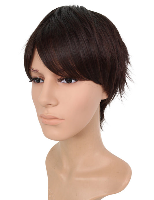 メンズウィッグ | 簡単にボリュームアップ | 薄毛対策 に最適 | 耐熱商品 | ウィッグネット付き WM-032