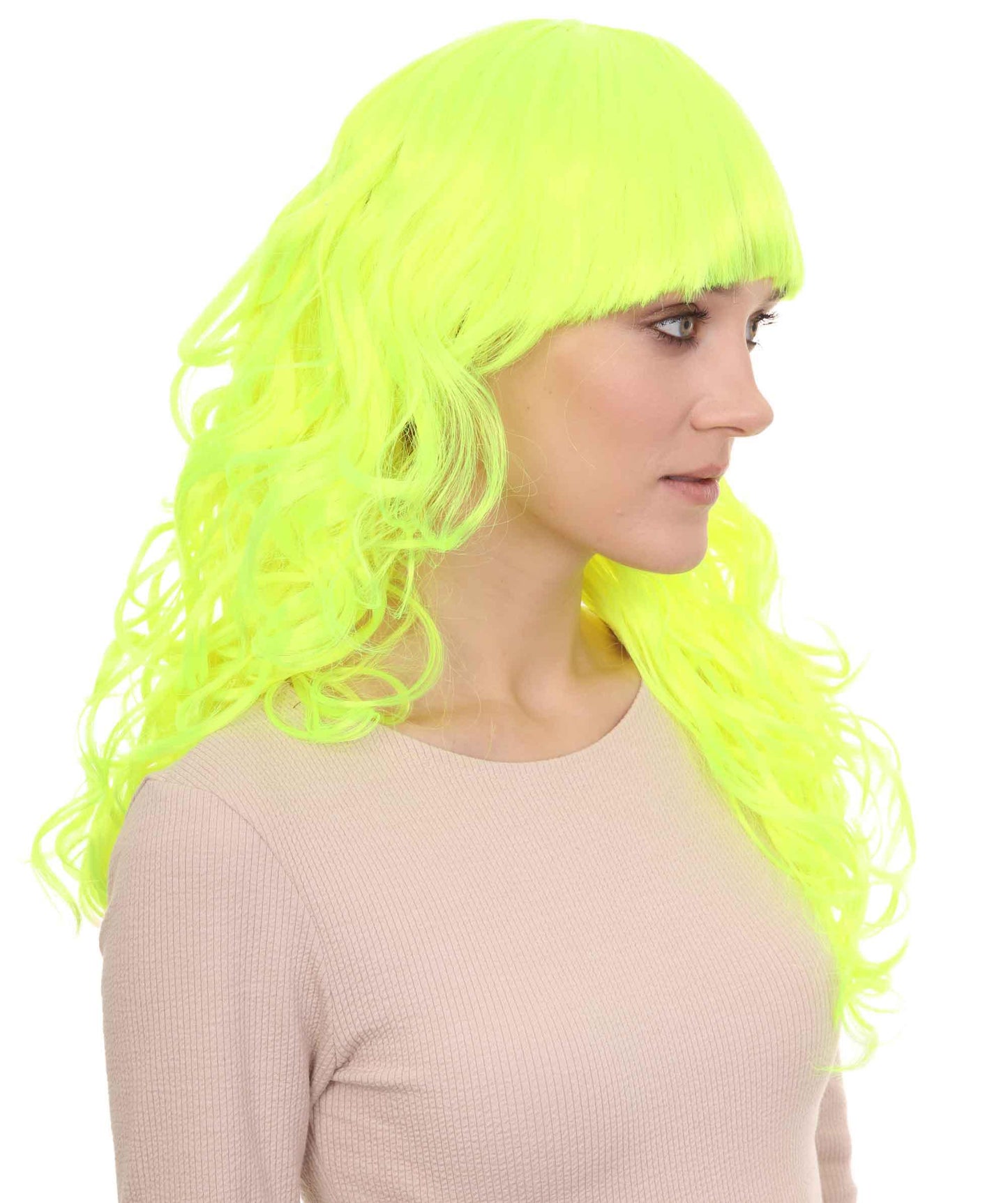 Wigs2you ハロウィンパーティープレミアム H-848 バットマン 女性ジョーカーウィッグ ネオングリーン色
