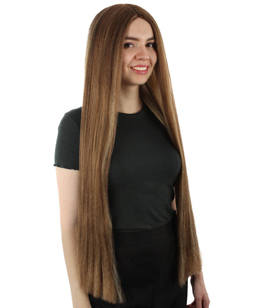 女性 36インチ 超長いウィッグ ミックスブロンド H-5379_21 バングなし コスプレ衣装の髪ウィッグ