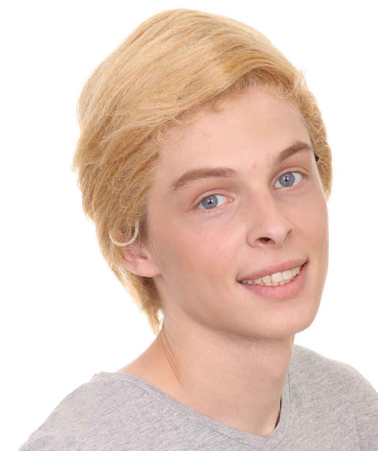 Wigs2you H-1591 プレジデント メンズウィッグ 耐熱ファイバー&レースフロント ブロンドウィッグ | プレミアム通気性キャップレスキャップ