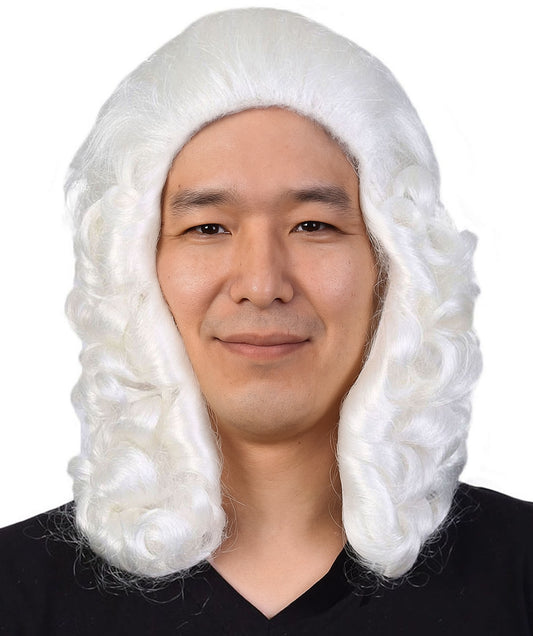 ハロウィンパーティー プレミアム 男性用 H-2389 植民地の裁判官 ホワイト ウィッグ