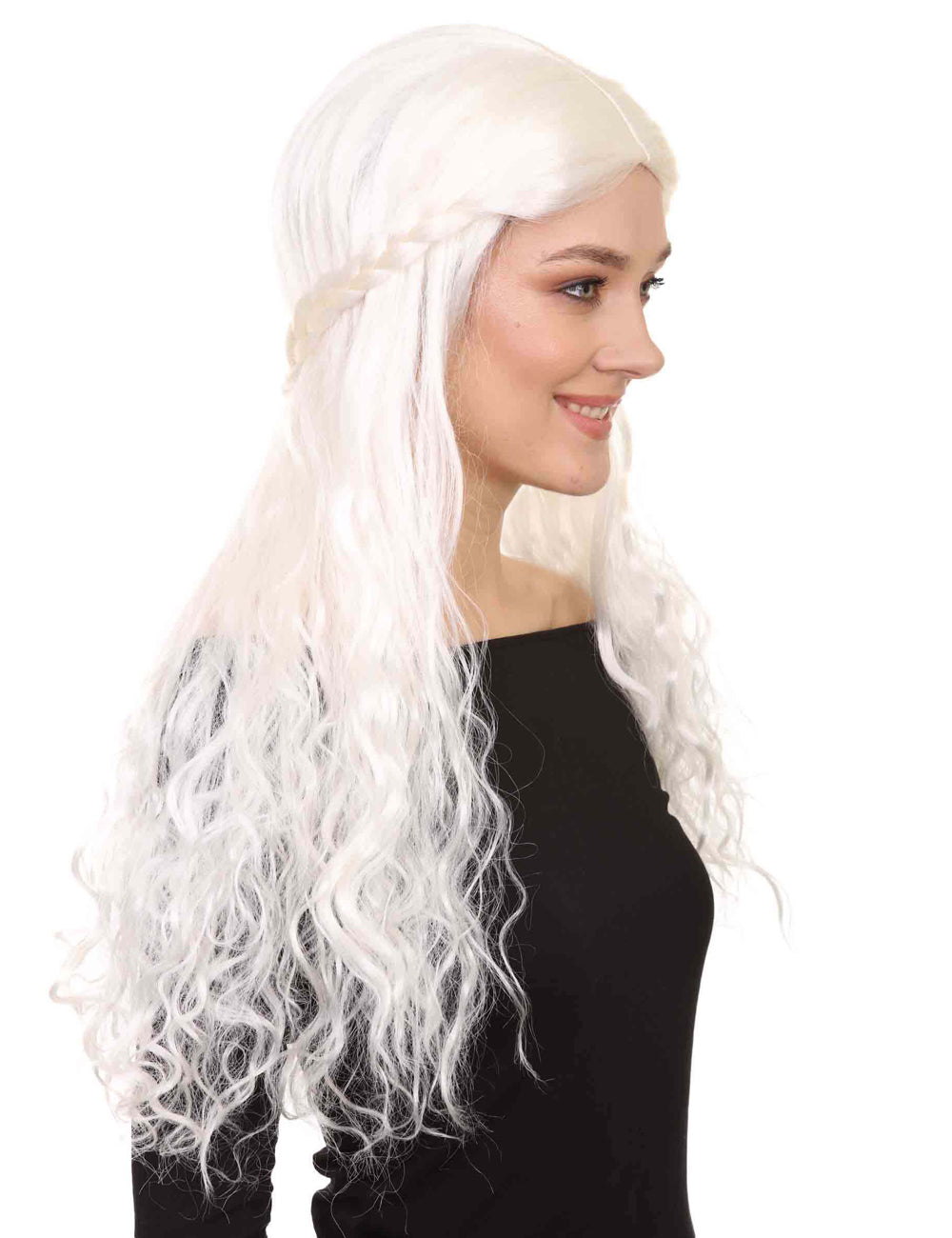 金メッキした女神かつら収集|長い婦人用性格コスプレ・ハロウィンかつら|割増空気を通すCaplessなキャップH-371