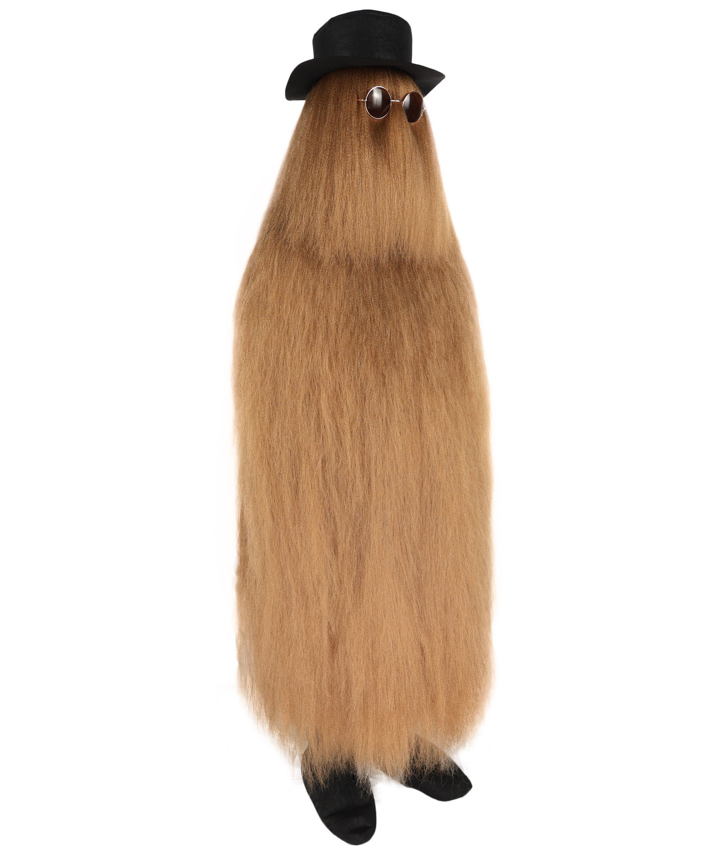 Wigs2you H-4868P 大人用 架空のキャラクター ストレートヘア 71インチ ロングコスチューム&ウィッグセット 帽子とグラス付き マルチカラーオプション 難燃性合成繊維