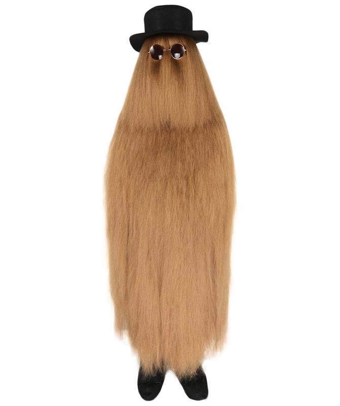 Wigs2you H-4868P 大人用 架空のキャラクター ストレートヘア 71インチ ロングコスチューム&ウィッグセット 帽子とグラス付き マルチカラーオプション 難燃性合成繊維