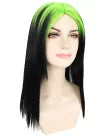 Wigs2you H-5202 ビリー・アイリッシュ風グリーンウィッグ 大人用 80 年代ポップマレットスタイル 根元付き シャギーバング プレミアム仕上げ