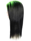Wigs2you H-5202 ビリー・アイリッシュ風グリーンウィッグ 大人用 80 年代ポップマレットスタイル 根元付き シャギーバング プレミアム仕上げ