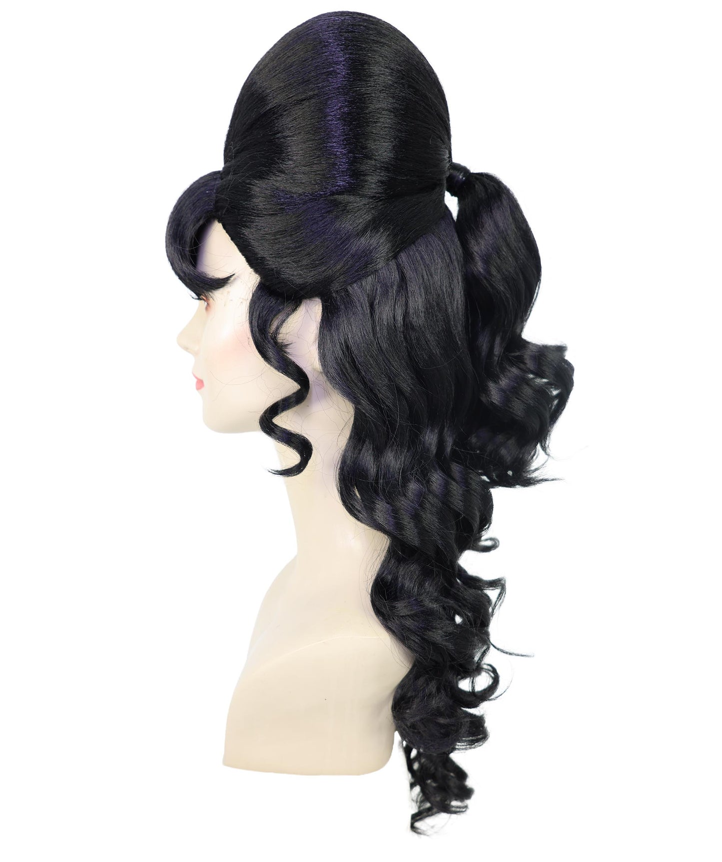 Wigs2you H-6856-BK 大人女性用 60代向け マルチハーフアップウィッグ ポニーテール付き | ハロウィン・コスプレ用ウィッグ | 難燃性合成繊維