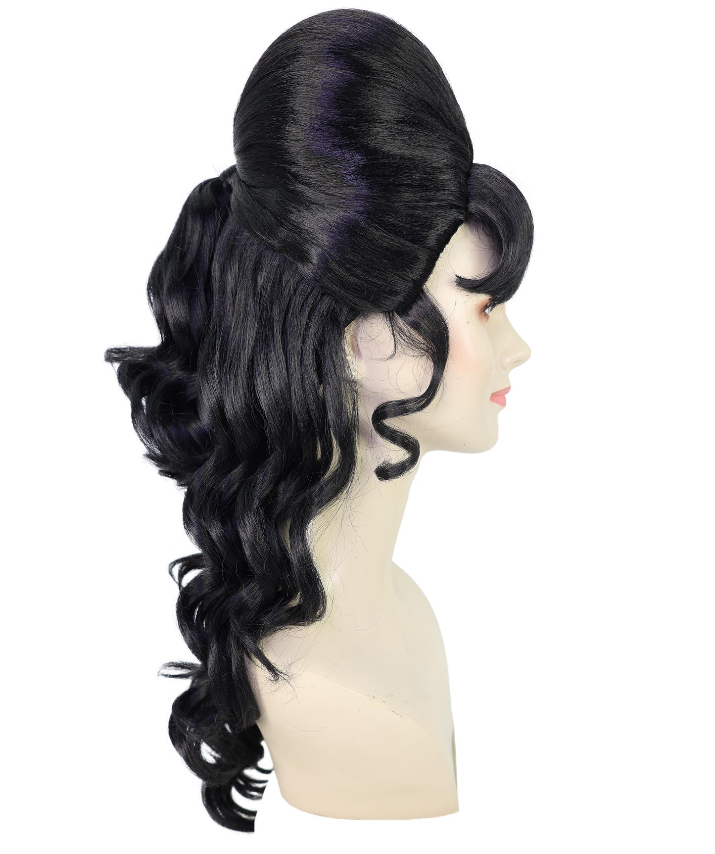 Wigs2you H-6856-BK 大人女性用 60代向け マルチハーフアップウィッグ ポニーテール付き | ハロウィン・コスプレ用ウィッグ | 難燃性合成繊維