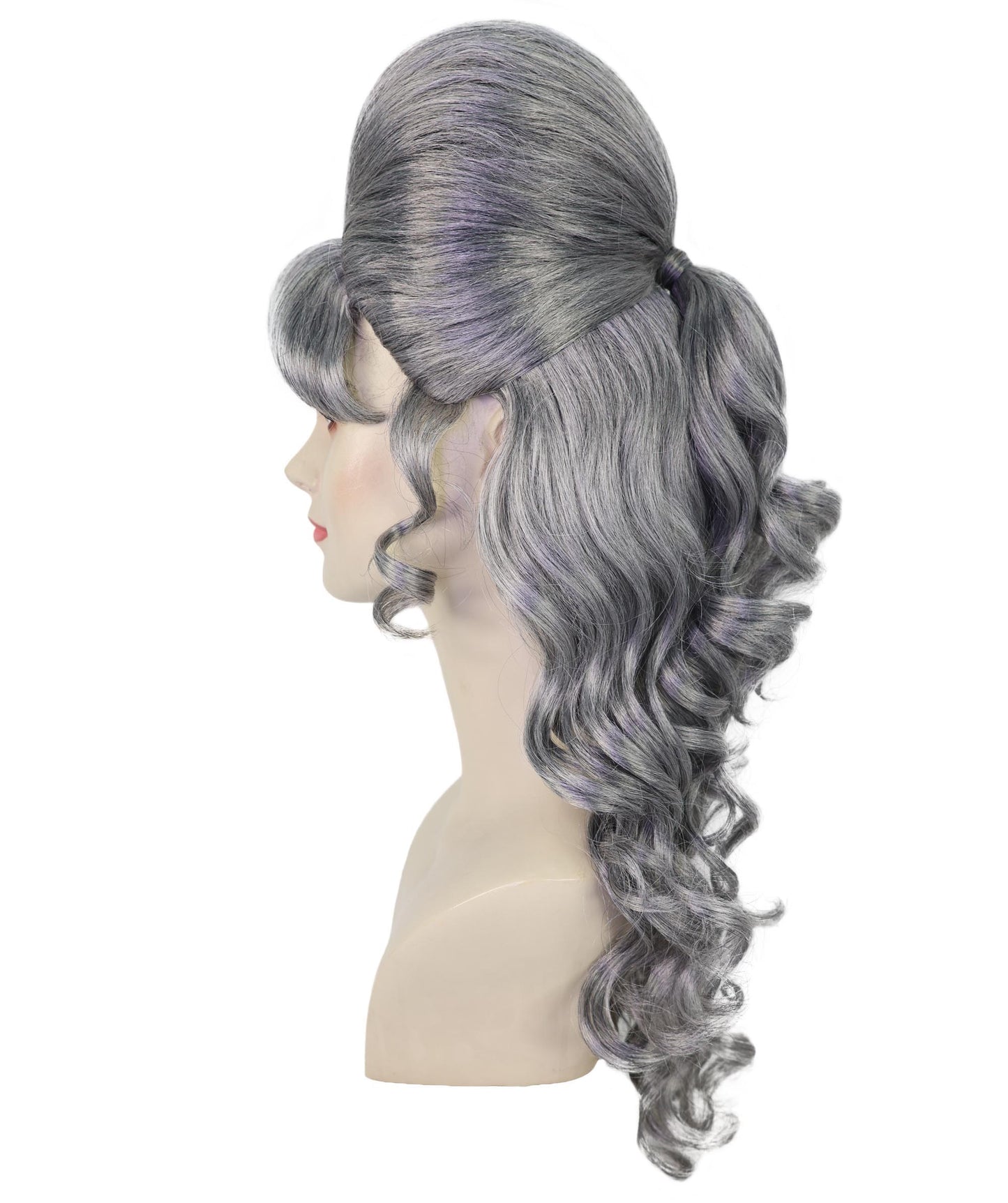 Wigs2you H-6856-BK 大人女性用 60代向け マルチハーフアップウィッグ ポニーテール付き | ハロウィン・コスプレ用ウィッグ | 難燃性合成繊維