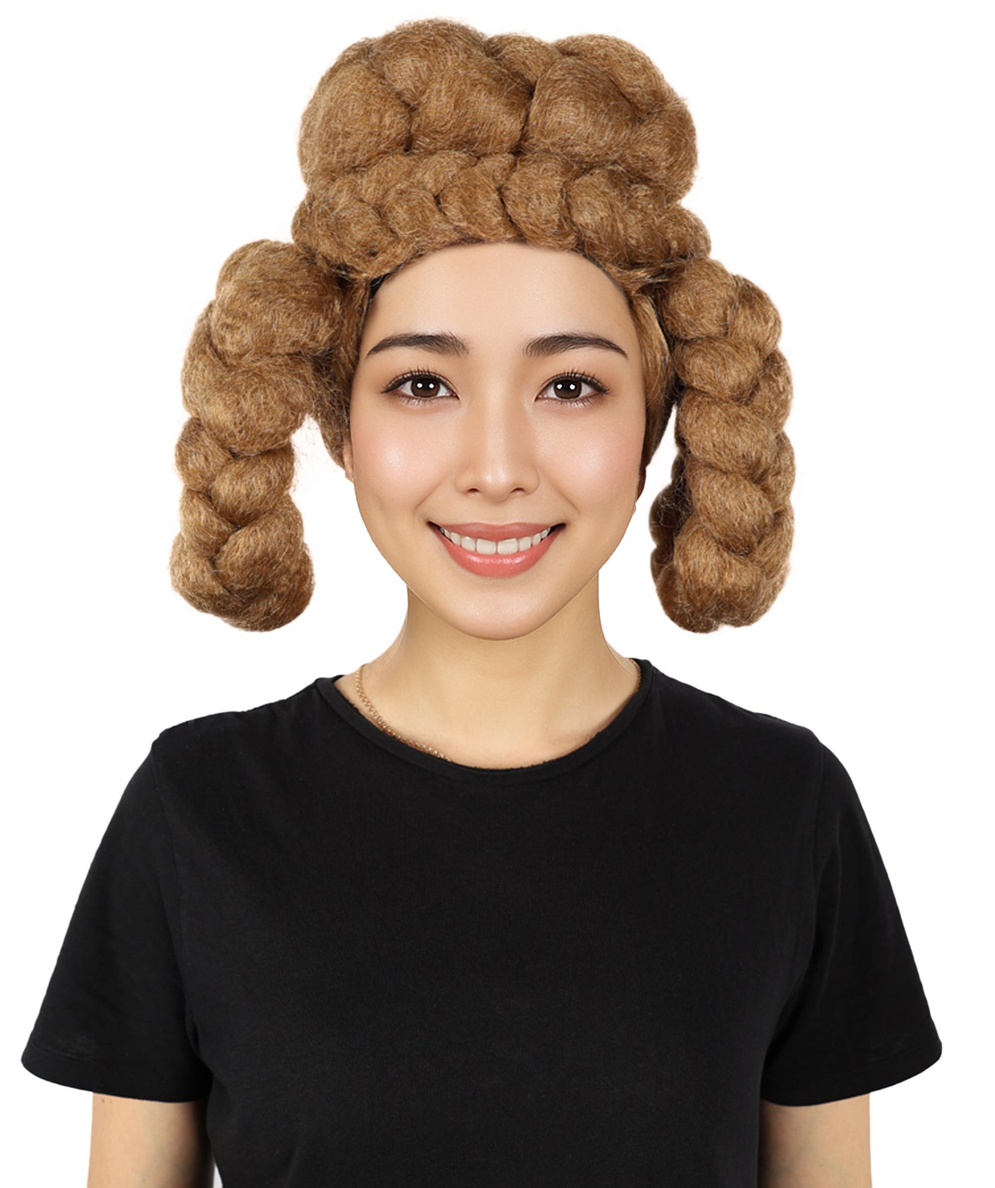 Wigs2you H-6863 大人女性用 リーガルブラウン 編み込みアップウィッグ|コスプレウィッグ|難燃性合成繊維