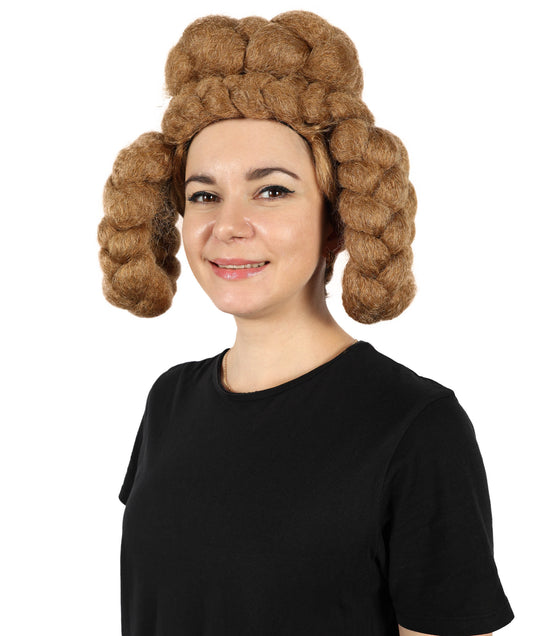 Wigs2you H-6863 大人女性用 リーガルブラウン 編み込みアップウィッグ|コスプレウィッグ|難燃性合成繊維