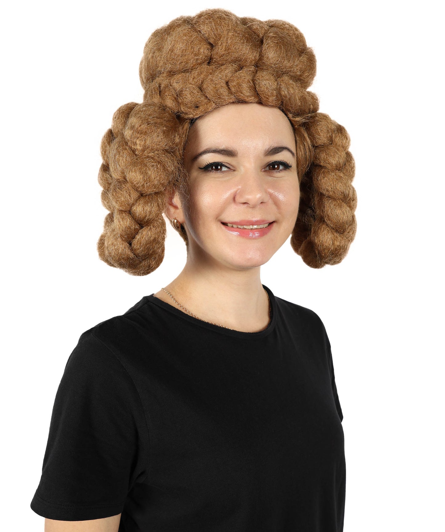 Wigs2you H-6863 大人女性用 リーガルブラウン 編み込みアップウィッグ|コスプレウィッグ|難燃性合成繊維