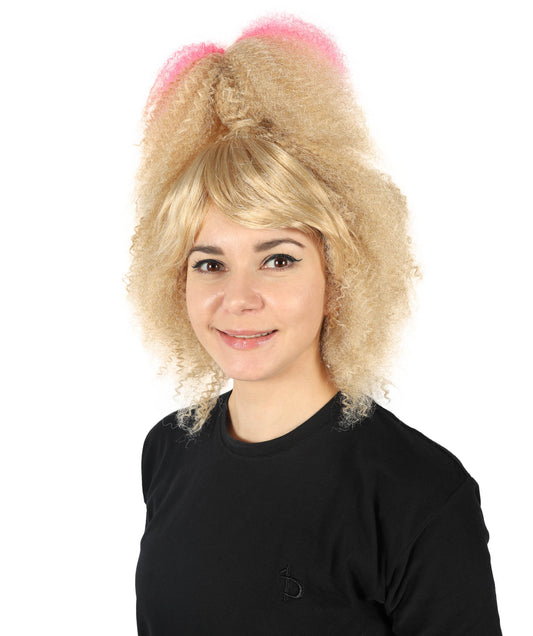 Wigs2you H-6868 大人女性用 80 年代レトロ クリンプ ハイポニーテール ウィッグ ヴィンテージテーマのパーティーやコスプレ用 難燃性合成繊維。