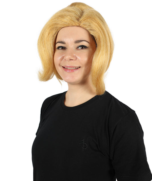 Wigs2you H-6879 大人女性用 ライトブロンド ミディアムストレート ウェーブ ピグテール コスプレウィッグ | 女性用アニメヘアウィッグ | コスプレをテーマにしたパーティーやハロウィンに最適、調節可能で快適なフィット感