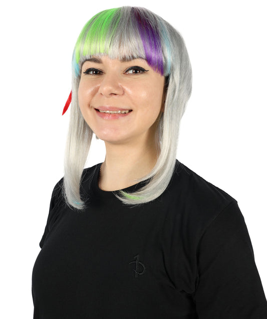 Wigs2you H-6880 大人女性 WACCA リリー ミディアム アニメ ウェーブ マルチウィッグ 前髪付き コスプレ ハロウィンコスチューム プレミアム通気性キャップレスキャップ 難燃性合成繊維ヘア