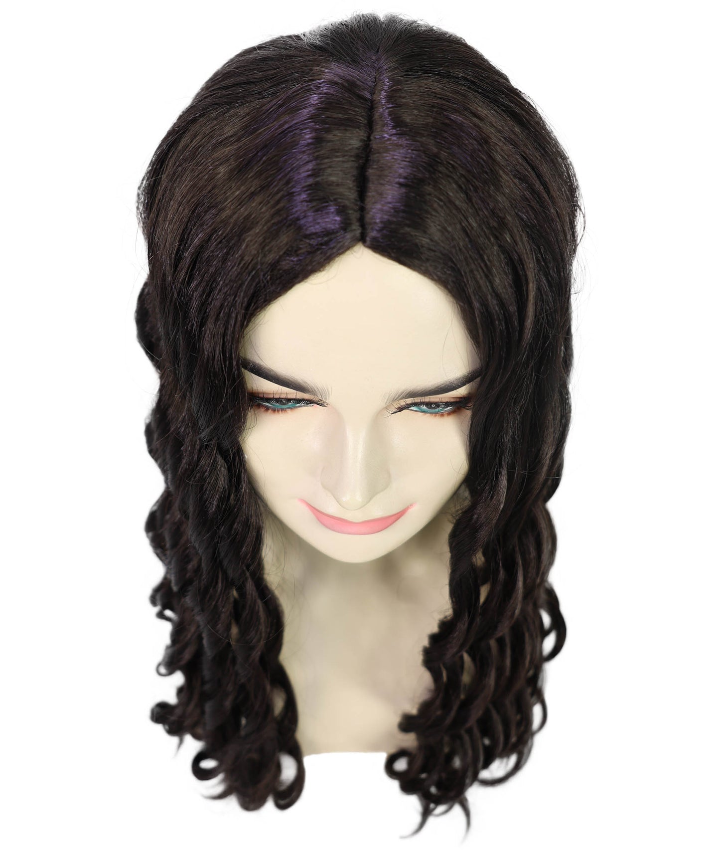 Wigs2you H-6895 大人女性用アラニス・セレブ風23インチロングダークブラウンウェーブウィッグ|ハロウィン・コスプレウィッグ|難燃性合成繊維