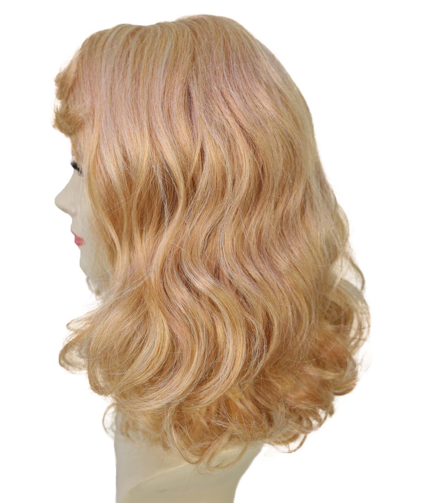 Wigs2you H-6896 大人女性用 カイリーブロンド ミディアム丈 ウェーブウィッグ ハロウィン・コスプレウィッグ 難燃性合成繊維