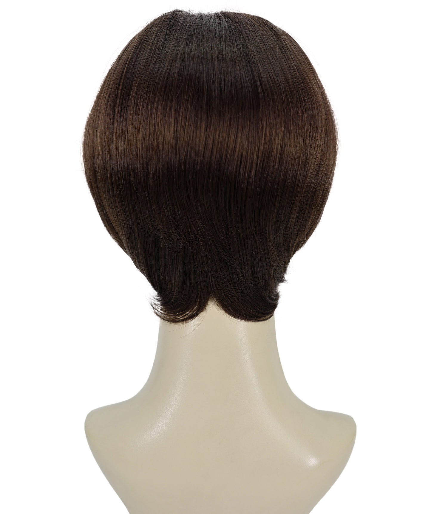 Wigs2you H-6898 大人女性用 9インチ ショート ダークブラウン ピクシーカットウィッグ|医療用フルウィッグ|難燃性合成繊維