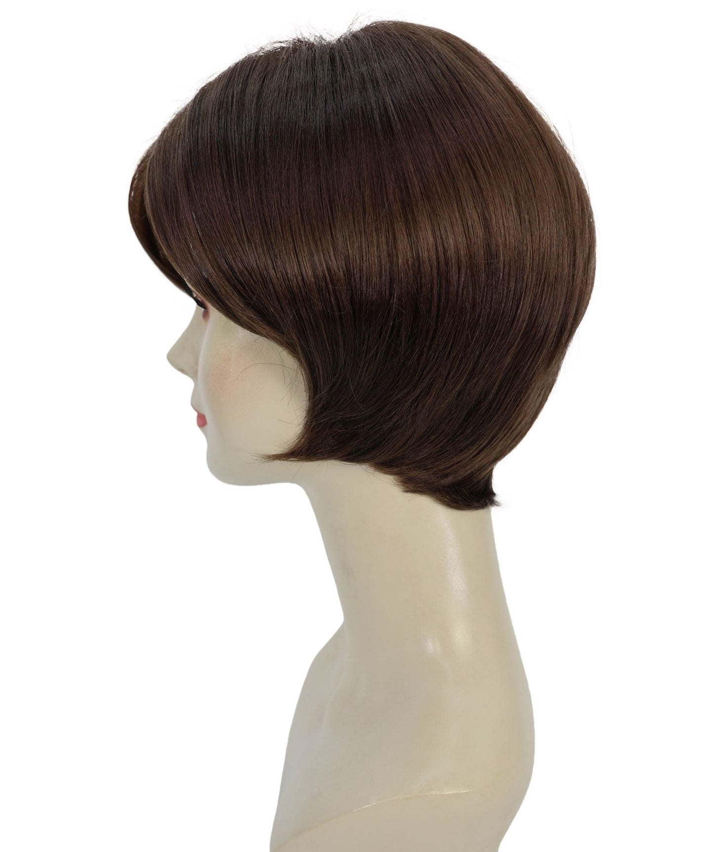 Wigs2you H-6898 大人女性用 9インチ ショート ダークブラウン ピクシーカットウィッグ|医療用フルウィッグ|難燃性合成繊維