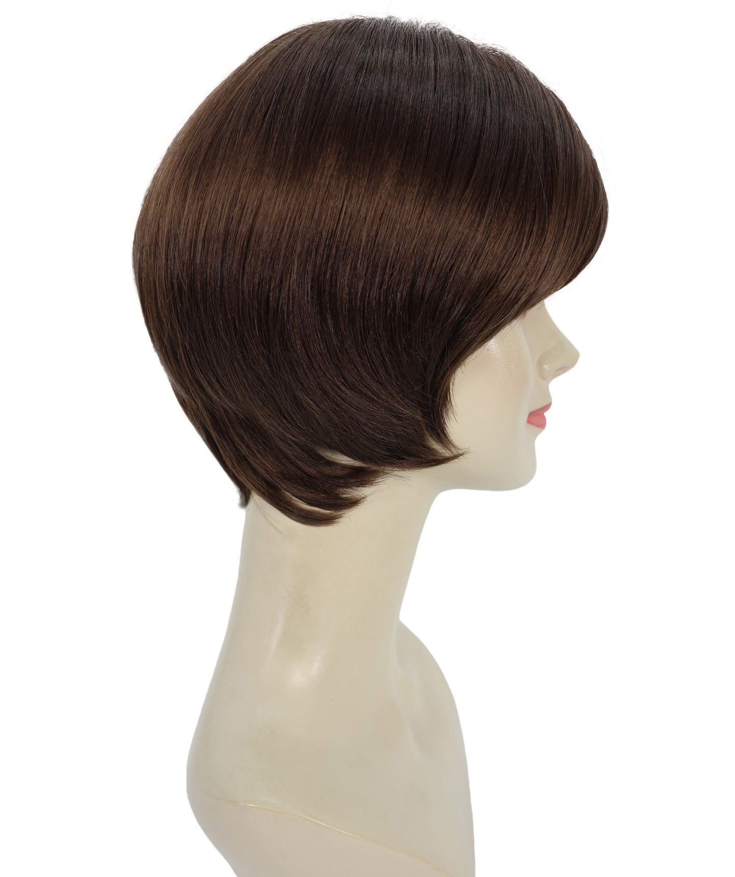 Wigs2you H-6898 大人女性用 9インチ ショート ダークブラウン ピクシーカットウィッグ|医療用フルウィッグ|難燃性合成繊維