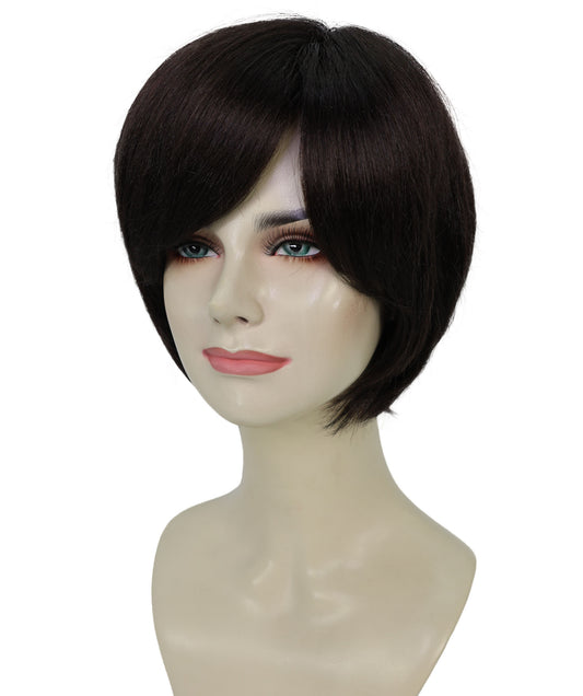 Wigs2you H-6899 大人女性用 ブラック 11インチ ショート レイヤードウィッグ|医療用フルウィッグ|難燃性合成繊維