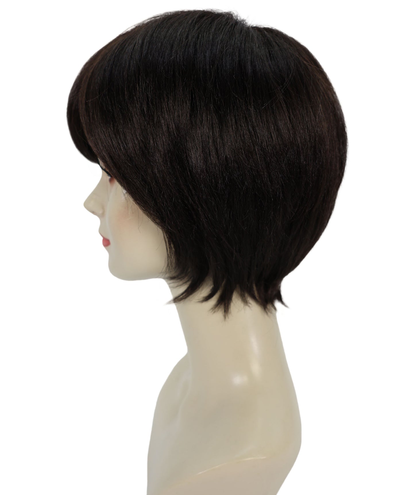 Wigs2you H-6899 大人女性用 ブラック 11インチ ショート レイヤードウィッグ|医療用フルウィッグ|難燃性合成繊維