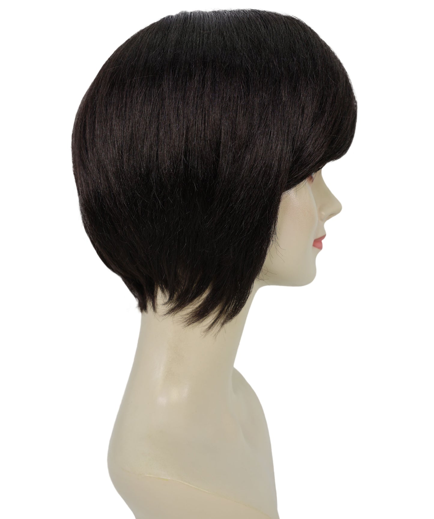 Wigs2you H-6899 大人女性用 ブラック 11インチ ショート レイヤードウィッグ|医療用フルウィッグ|難燃性合成繊維