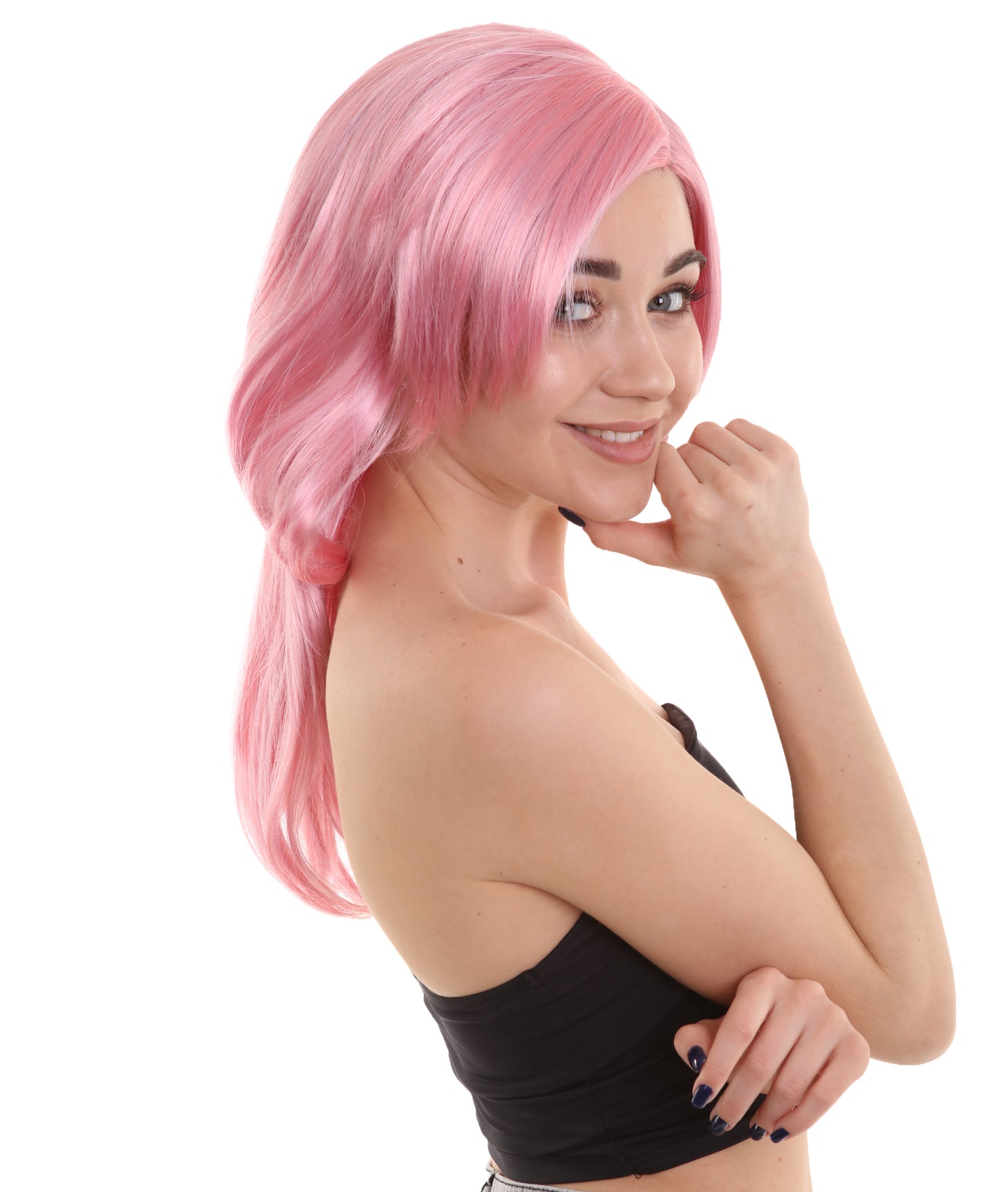 Wigs2you ハロウィン パーティー プレミアム H-945 3レイヤーのパーティー ガール ウィッグ Lt ピンク色