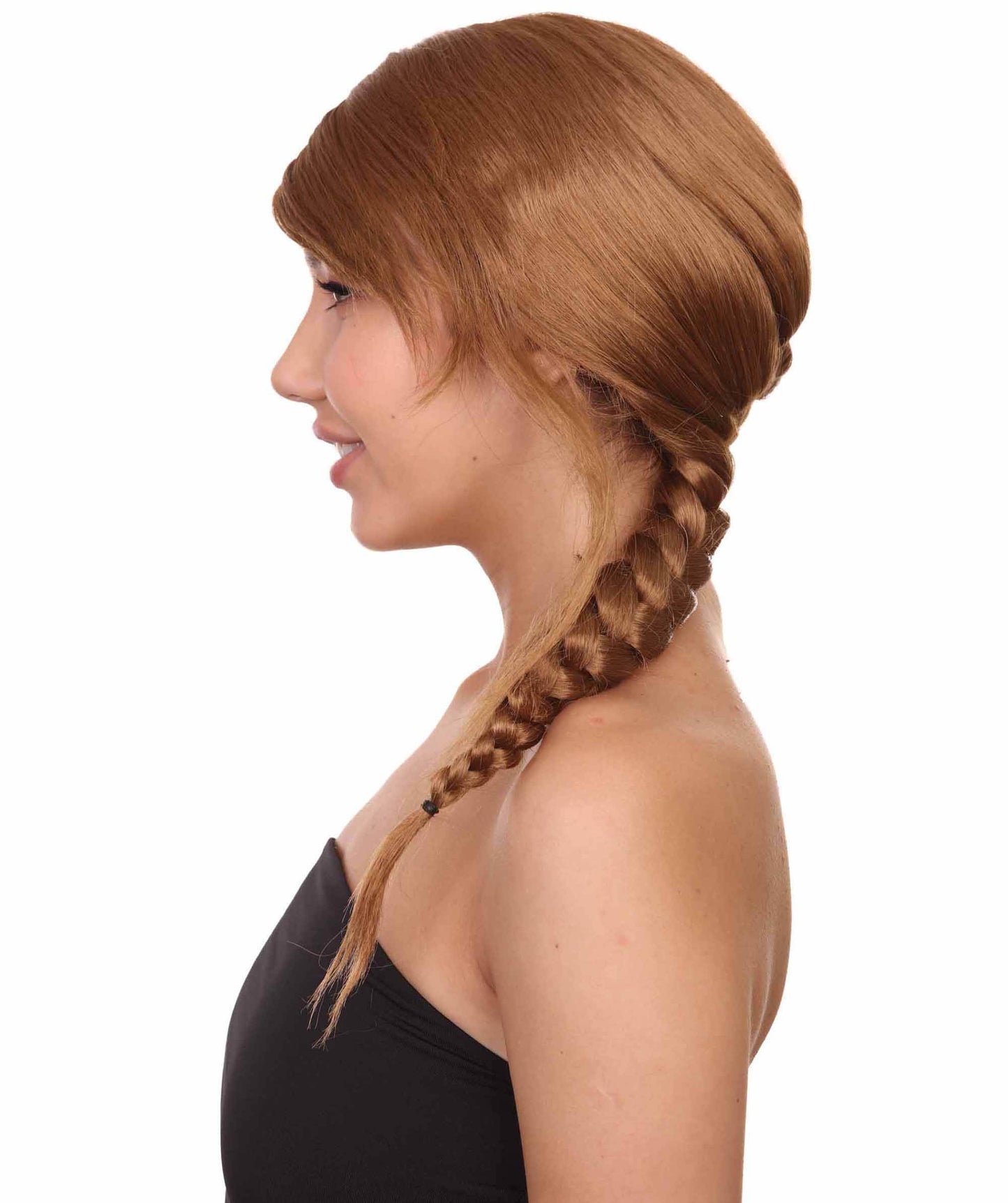 Wigs2you ハロウィン パーティー プレミアム レディース H-1182 快適フィット ライトブラウン 編み込みウィッグ