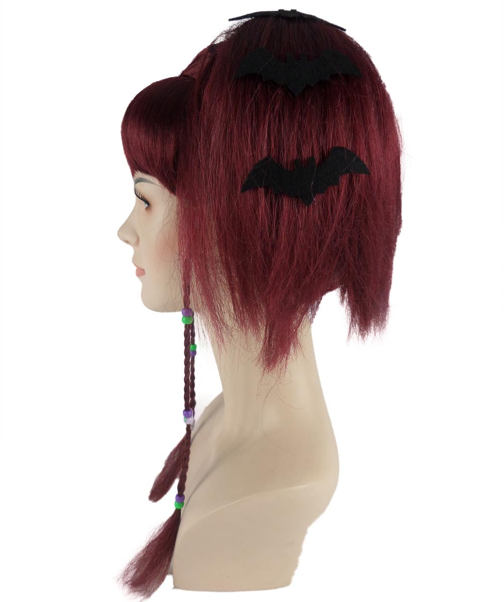 Wigs2you ハロウィンパーティープレミアム レディース H-692 バットエンジェルウィッグ バーガンディカラー