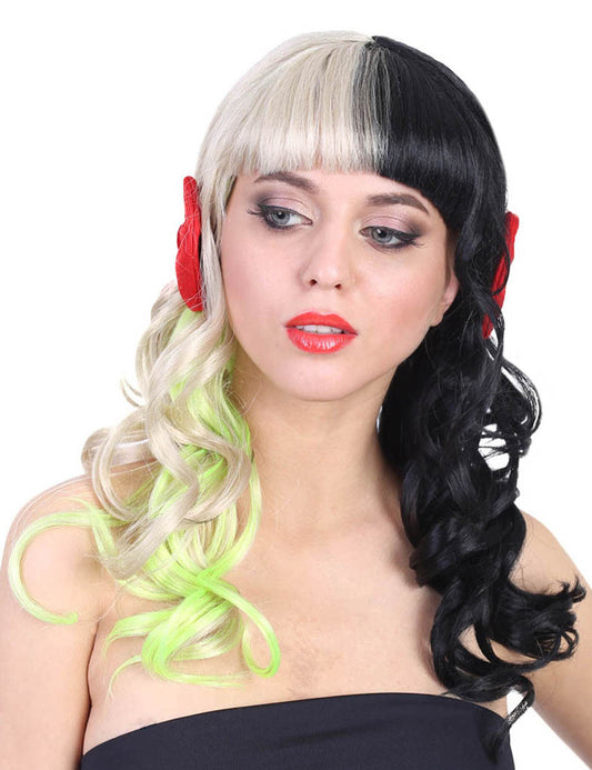 Wigs2you ハロウィンパーティープレミアムレディース H-1468 美しいルックを手に入れよう!独占!コスプレウィッグ メラニー 小さな赤リボン2つスタイル