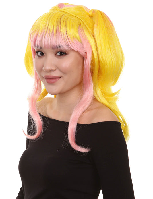 女性のバナナ エンジェル ウィッグ コレクション | コスプレハロウィンウィッグ | ウィッグ プレミアム通気性キャップレスキャップ H-288