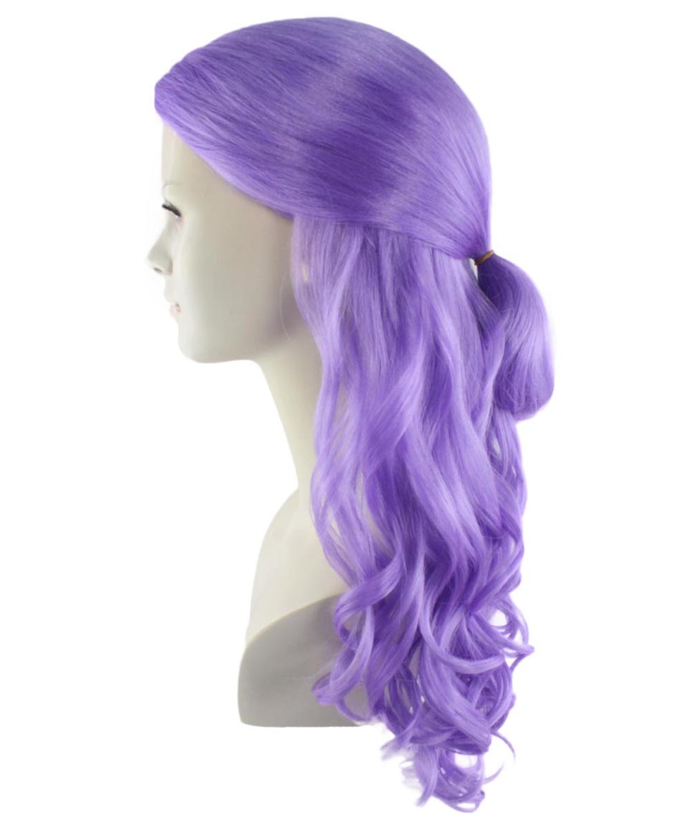 ハロウィンパーティー プレミアム 女性用 H-2952 ライラック ロング ウェーブ ウィッグ