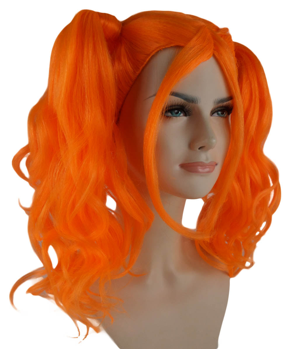 Wigs2you ハロウィンパーティー プレミアム レディース H-736 ドリー ピグテール ウィッグ パンプキン オレンジ色